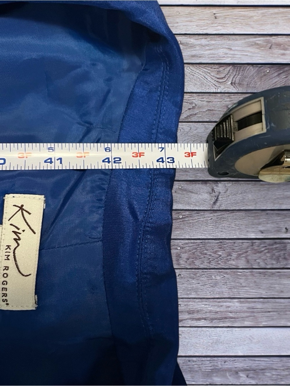 Kim Rogers Midnight Blue Dress with Tie Waist size 16 - Picture 5 of 7
